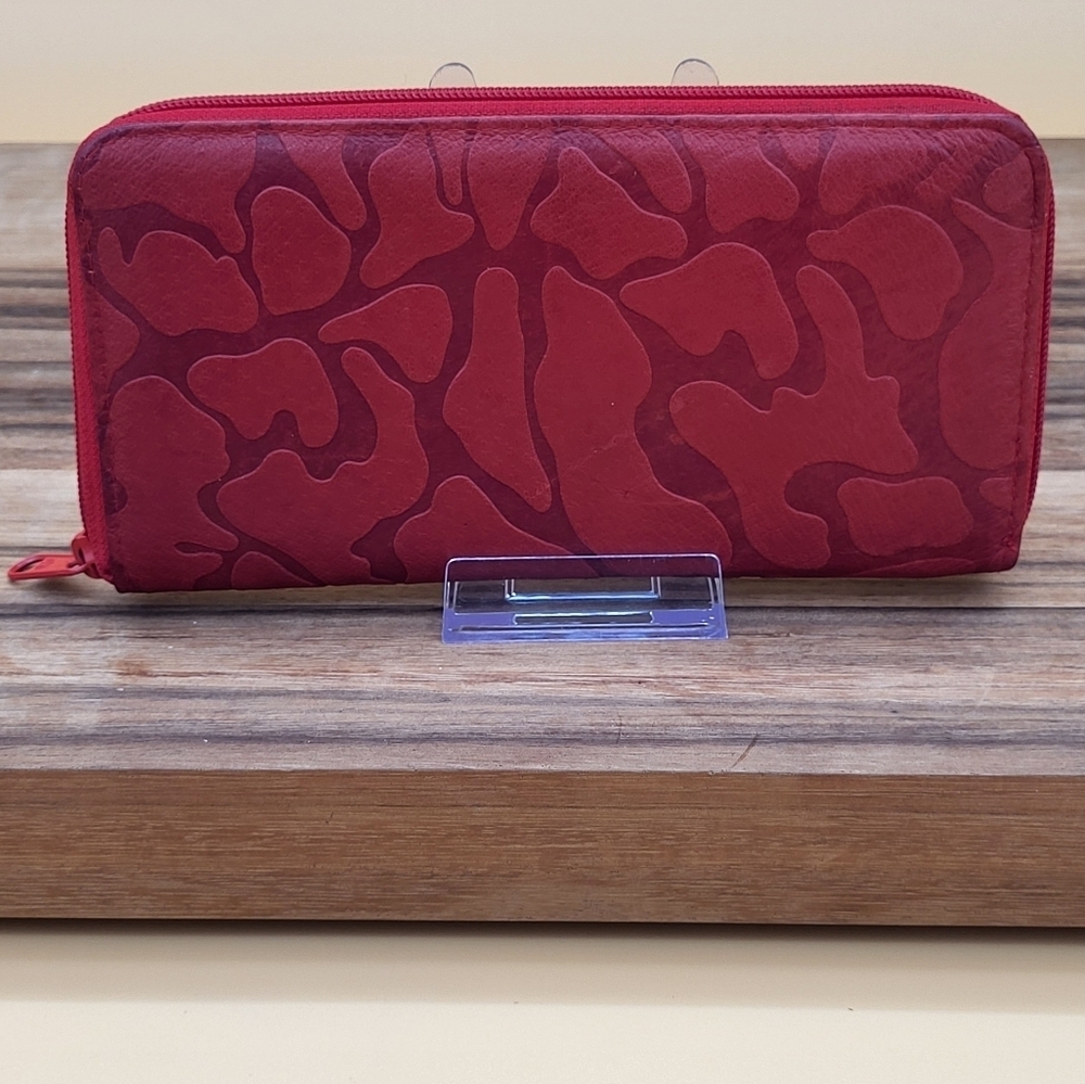 Mundi Red Camouflage Zip Wallet